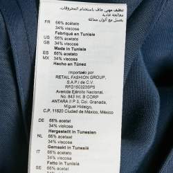 Sandro Blue Satin Requin Shirt XS