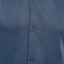 Sandro Blue Satin Requin Shirt XS
