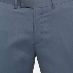 Sandro Blue Wool Tailored Trousers M