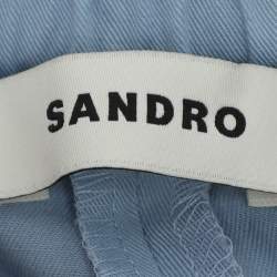 Pre Owned Sandro Blue Cotton Trouser S