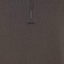 Pre Owned Sandro Grey Stretch Knit Polo T-Shirt M