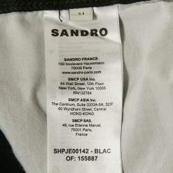 Pre Owned Sandro Black Denim Slim-Fit Jeans M Waist 31"