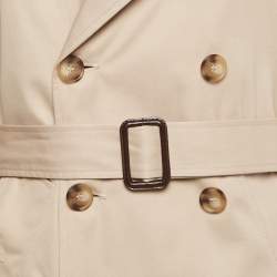 Pre Owned Sandro Beige Cotton Gabardine Trench Coat S