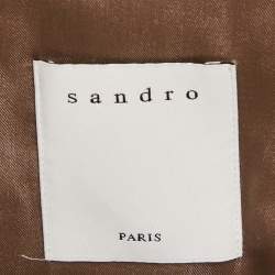 Pre Owned Sandro Beige Cotton Gabardine Trench Coat S