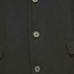 Pre Owned Sandro Navy Blue Wool Blend Mid Length Apollo Coat XL