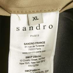 مملوكة مسبقًا Sandro Beige Gabardine Short Coat XL