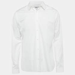 Pre Owned ساندرو قميص قطني أبيض بقصة كلاسيكية كبير