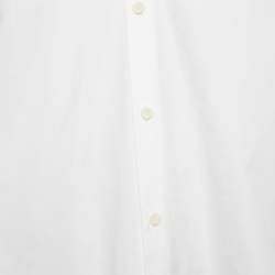 Pre Owned ساندرو قميص قطني أبيض بقصة كلاسيكية كبير