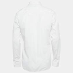 Pre Owned ساندرو قميص قطني أبيض بقصة كلاسيكية كبير