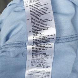 Pre Owned سندرو قميص شامبراي أزرق بياقة ماندارين كبير