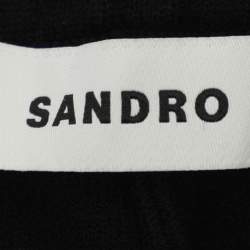 مملوكة مسبقًا Sandro Black Jersey Drawstring Short Pants L