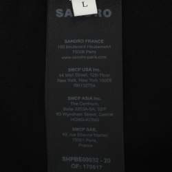 مملوكة مسبقًا Sandro Black Jersey Drawstring Short Pants L