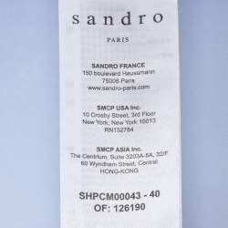 Pre Owned Sandro Blue Cotton Classic Fit Long Sleeve Shirt L