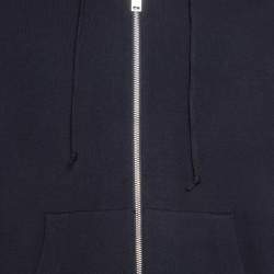 Pre Owned Sandro Navy Blue Jersey Zip Up Hoodie and Track Pants Set L/XL