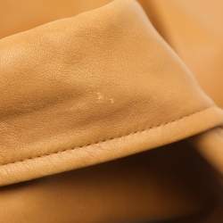 مملوكة مسبقًا Sandro Tan Leather Slim Fit Jacket M