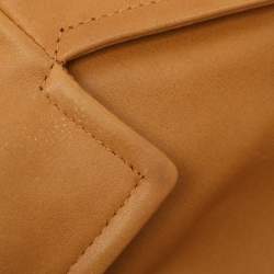 مملوكة مسبقًا Sandro Tan Leather Slim Fit Jacket M