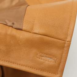 مملوكة مسبقًا Sandro Tan Leather Slim Fit Jacket M
