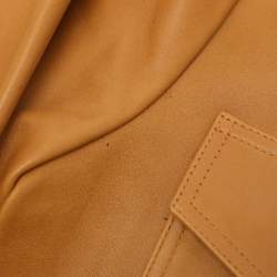 مملوكة مسبقًا Sandro Tan Leather Slim Fit Jacket M