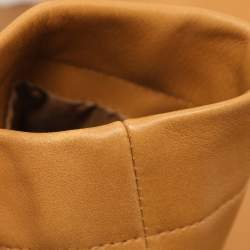 مملوكة مسبقًا Sandro Tan Leather Slim Fit Jacket M