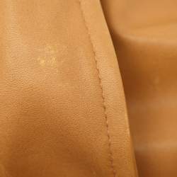مملوكة مسبقًا Sandro Tan Leather Slim Fit Jacket M