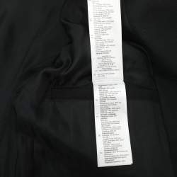 Pre Owned Sandro Navy Blue/White Wool Blend Removable Collar Jacket M