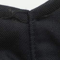 Pre Owned Sandro Navy Blue/White Wool Blend Removable Collar Jacket M
