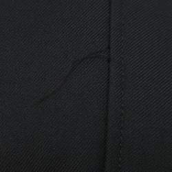 Pre Owned Sandro Navy Blue/White Wool Blend Removable Collar Jacket M