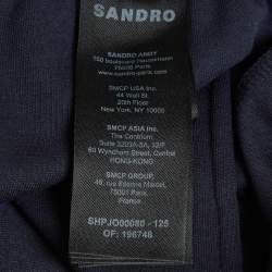 Pre Owned Sandro Teal Blue Side Trim Detail Jersey Jogger Pants M