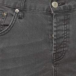 Pre Owned Sandro Grey Distressed Denim Skinny Jeans M/Waist 32" 