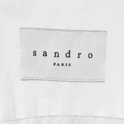 Sandro White Cotton Long Sleeve Shirt S