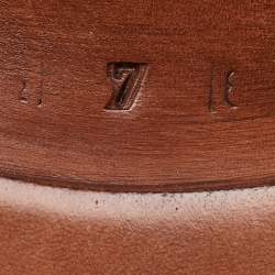 Pre Owned Santoni Brown Leather Lace Up Derby Size 41