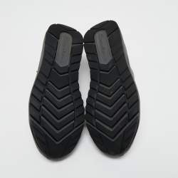 Santoni Grey Knit Fabric Low Top Sneakers Size 41.5