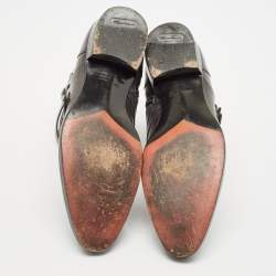 Santoni Grey Ombre Leather Ankle Boots Size 44