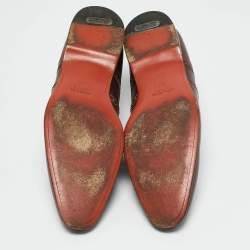 Santoni Brown Leather Brogues  Lace Up Oxford Size 42.5