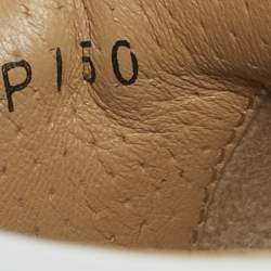 Pre Owned Santoni White/Navy Blue Leather Donni Lace Up Sneakers Size 42