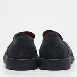 Santoni Grey Suede Slip On Sneakers Size 44