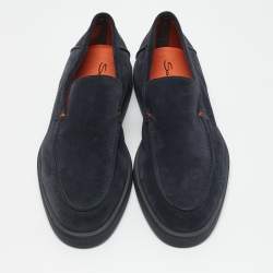 Santoni Grey Suede Slip On Sneakers Size 44