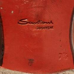 Pre Owned Santoni Ombre Brown Leather Lace Oxfords Size 41.5