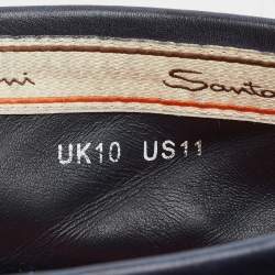 Pre Owned Santoni Blue Denim Slip On Espadrille Flats Size 44