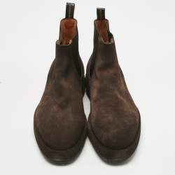 Pre Owned Santoni Brown Suede Kahverengi Ankle Boots Size 43.5