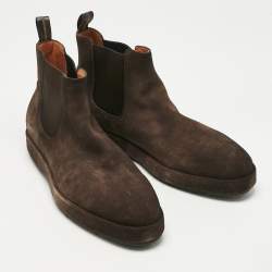 Pre Owned Santoni Brown Suede Kahverengi Ankle Boots Size 43.5