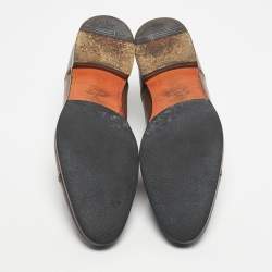 Pre Owned Santoni Brown Leather Brogues  Lace Up Oxford Size 43