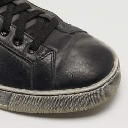 مملوكة مسبقًا Santoni Size 42 Two Tone Leather Lace Up Sneakers