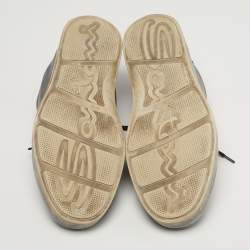 مملوكة مسبقًا Santoni Size 42 Two Tone Leather Lace Up Sneakers