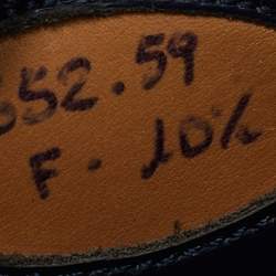 Pre Owned Santoni Size 44.5 Black Leather Monk Strap Derby