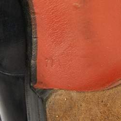 مملوكة مسبقًا حذاء ديربي مونيك سانتوني إبزيم مزدوج جلد أزرق مقاس 41