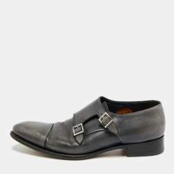 مملوكة مسبقًا Santoni Size 45 Two Tone Leather Double Flap