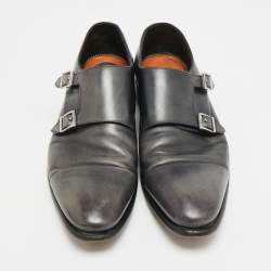 مملوكة مسبقًا Santoni Size 45 Two Tone Leather Double Flap