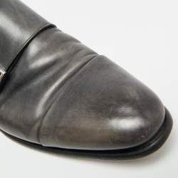 مملوكة مسبقًا Santoni Size 45 Two Tone Leather Double Flap