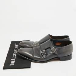 مملوكة مسبقًا Santoni Size 45 Two Tone Leather Double Flap